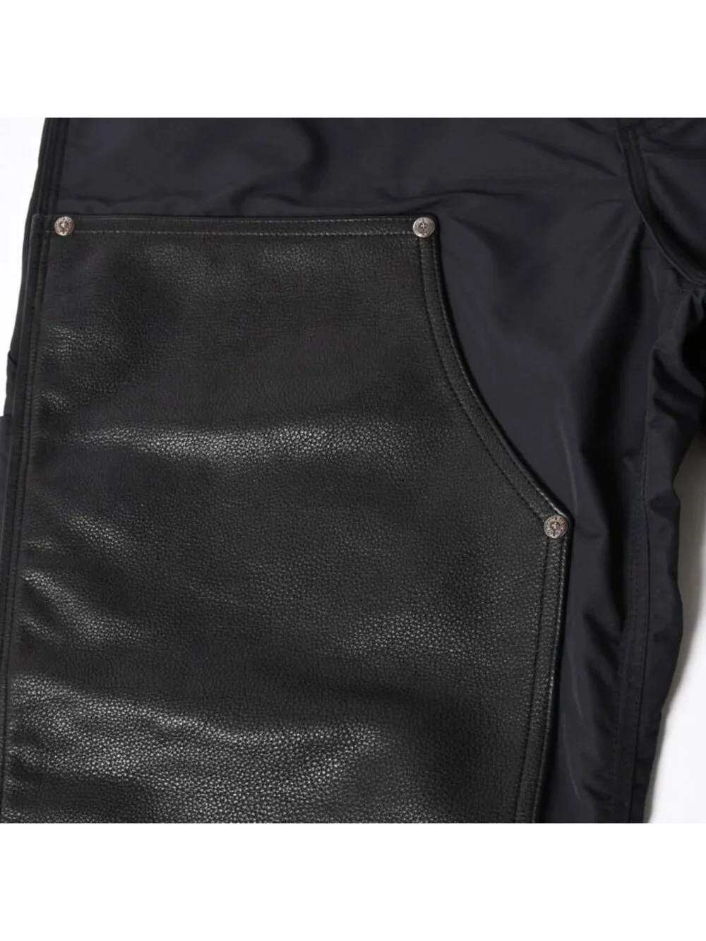Chrome Hearts Carpenter Double Knee Work Pants Cross Ball Horseshoe Black Nylon